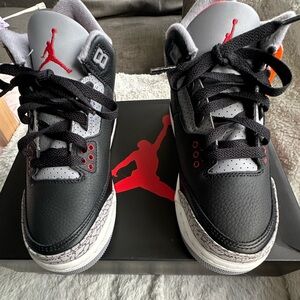 Air Jordan 3 Retro OG Black Cement - Youth 4.5